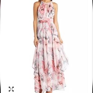 R&M Richards Pink Floral Maxi Dress Macy's